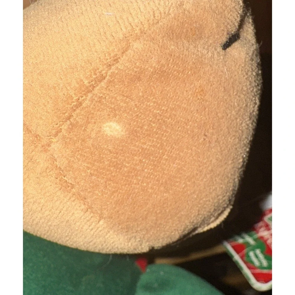 Vtg Baby Soft Expressions Moose Plush Velour Rattle Xmas Tree  13